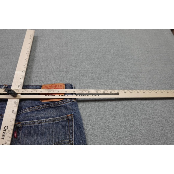 Levi's 559 Relaxed Straight Jeans Mens 36x34 Blue Medium Wash Denim Western - Picture 7 of 12